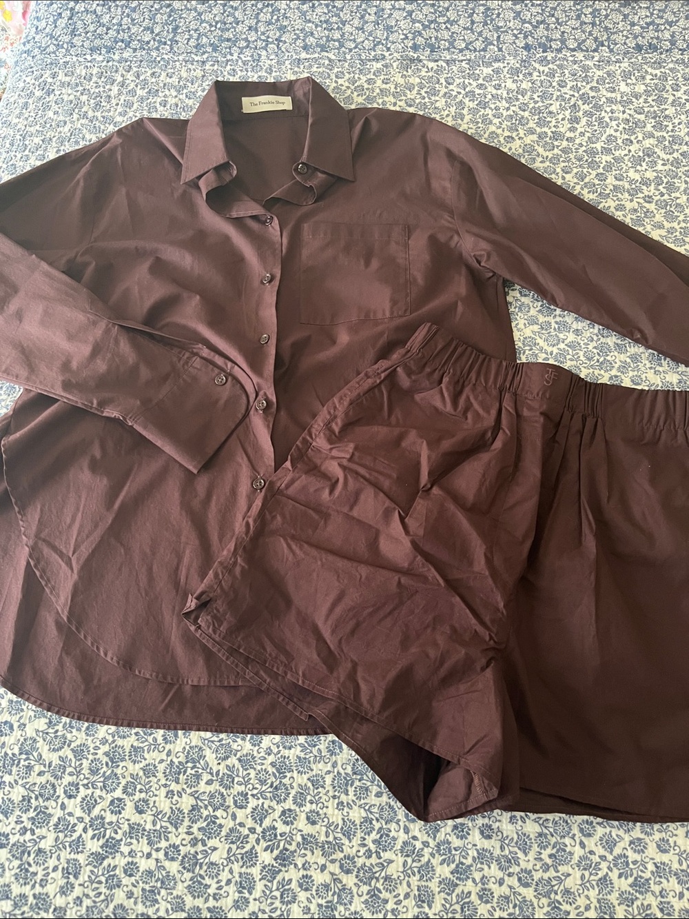 Frankie Shop poplin shorts and shirt set - organic cotton